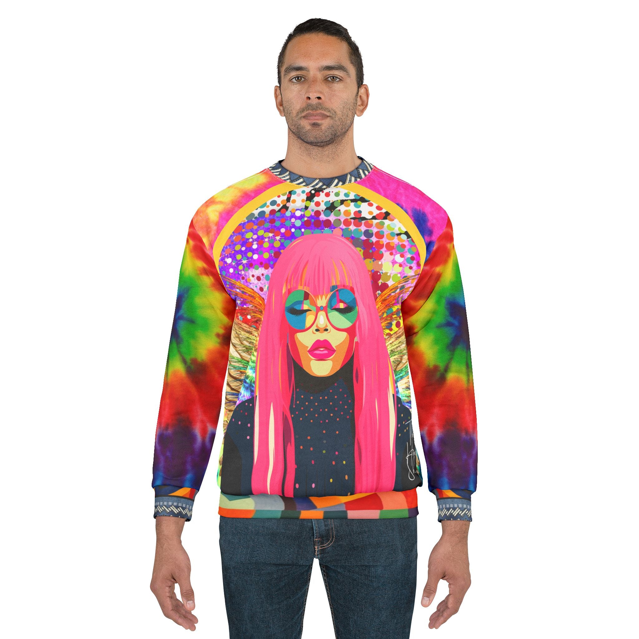 70s Disco Diva Angel Unisex Sweatshirt (Gold Label)