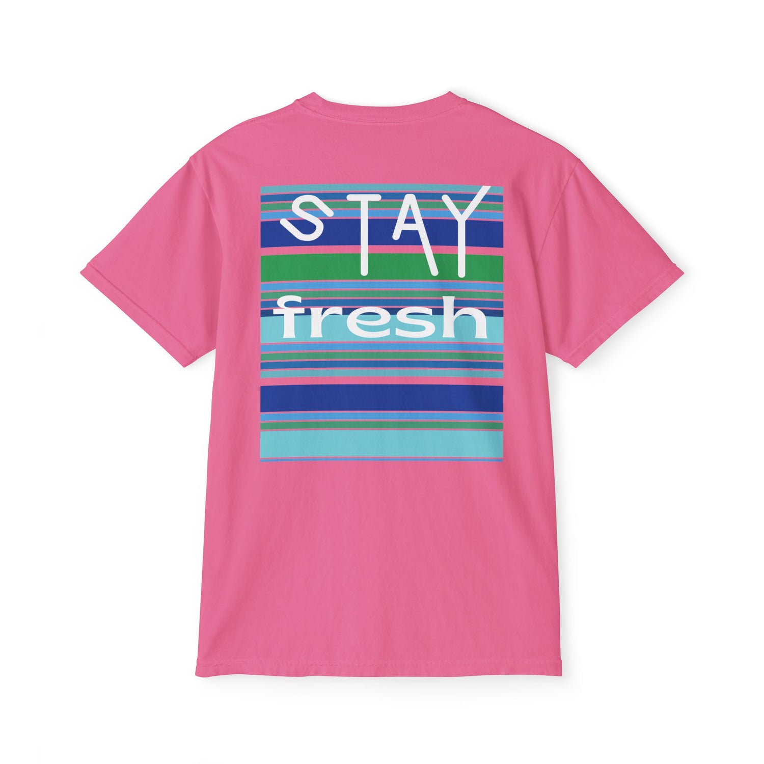 Stay Fresh Laguna Stripe Heavyweight Unisex Pocket T-Shirt