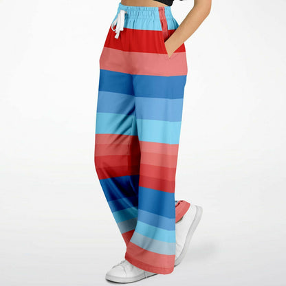 Pantalones anchos de poliéster ecológico Sunset Strip Rainbow 