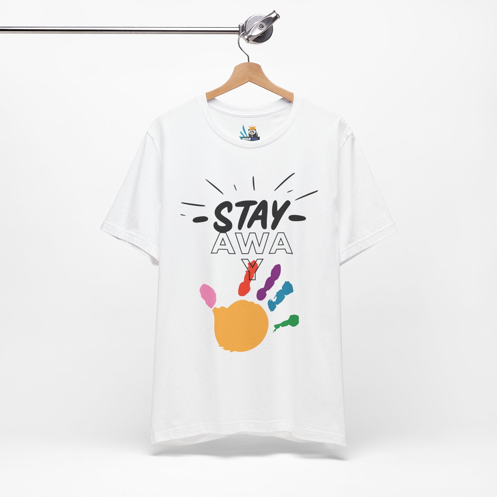 Stay Away Rainbow Hand Unisex Short Sleeve Tee