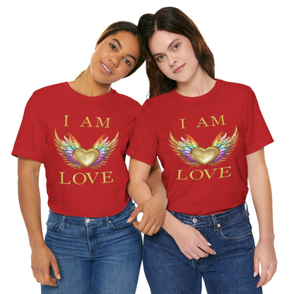 I am Love Angel Wings Short Sleeve Tee