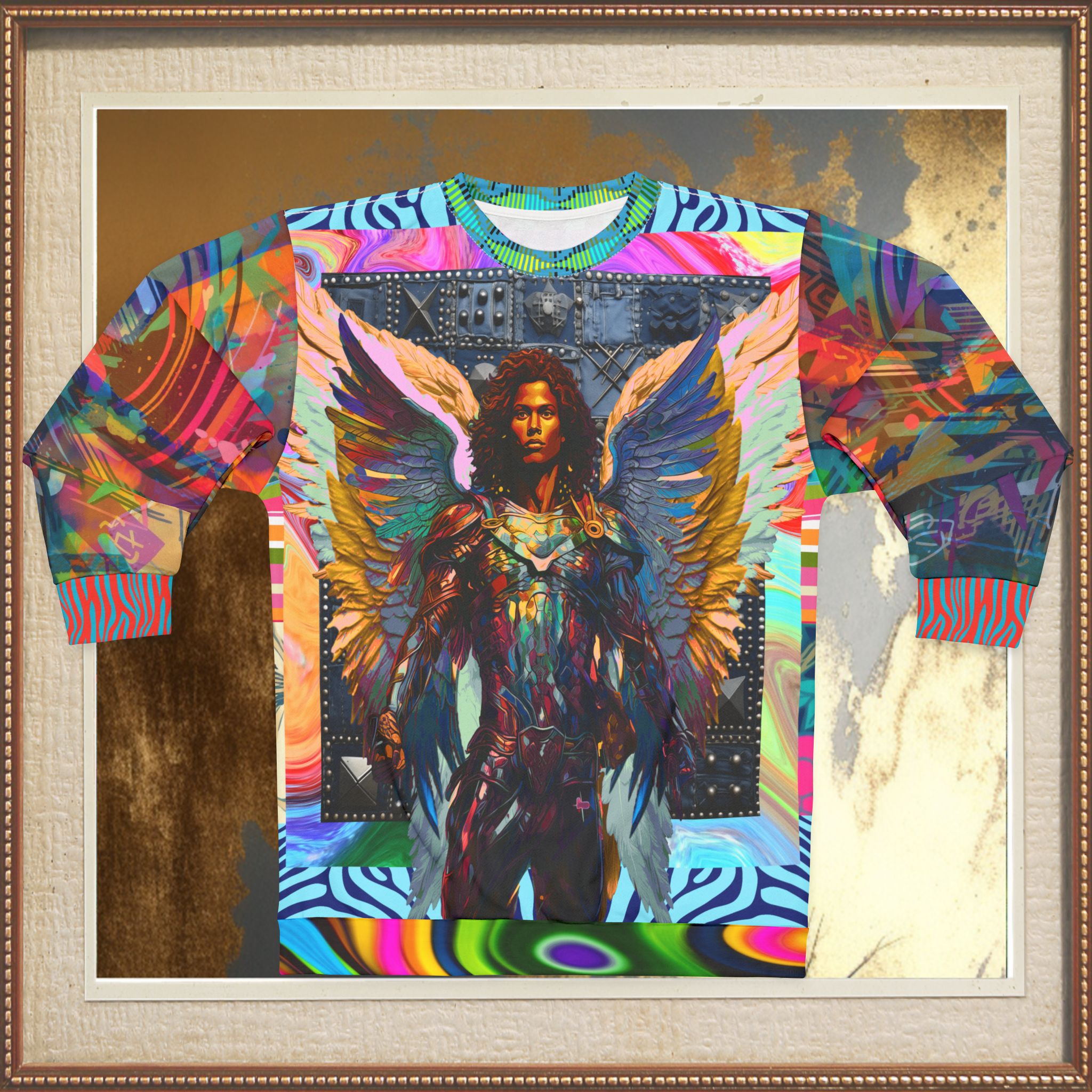 Archangel Michael in the Armor of God Unisex Sweatshirt (Gold Label)