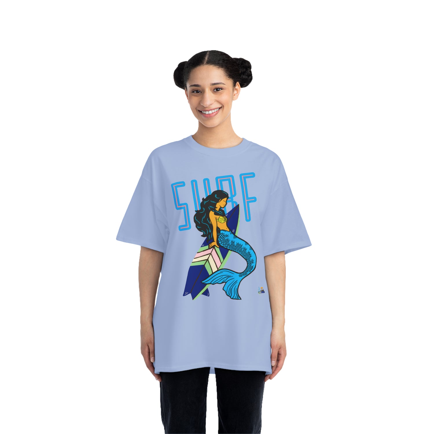 Camiseta pesada estilo sirena surfera