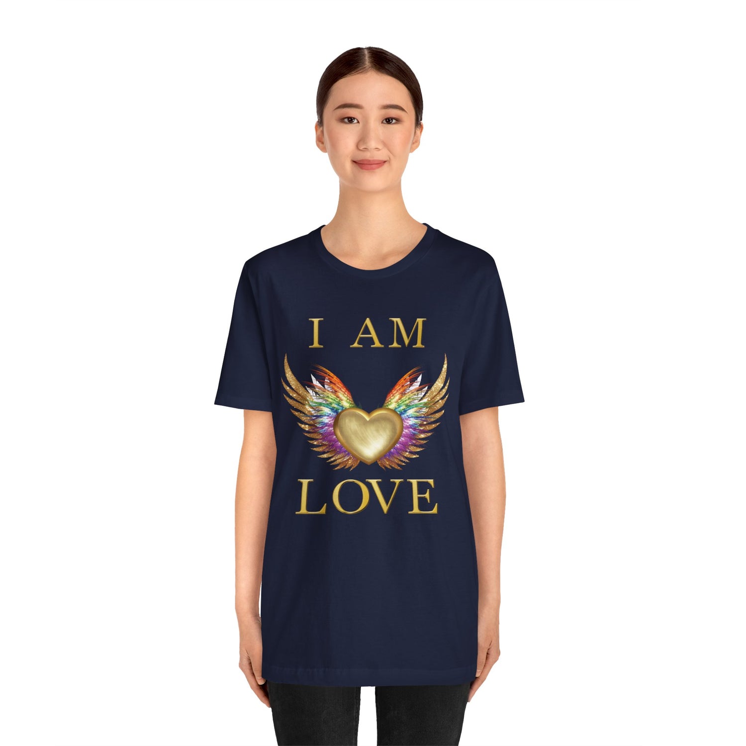 I am Love Angel Wings Short Sleeve Tee