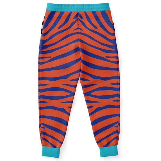 Zebra in Orange Electric Eco-Poly Unisex Joggers