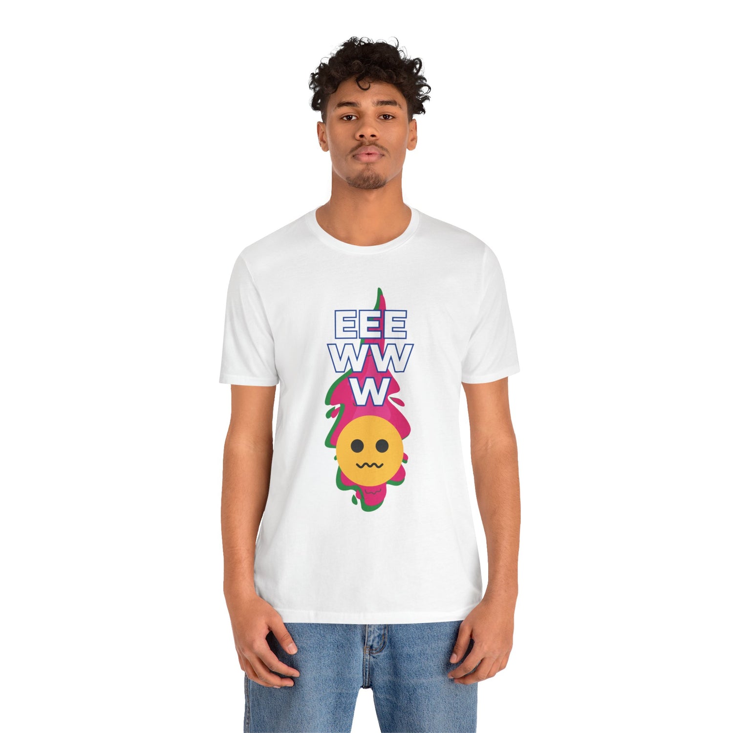 Eeewww Yuck Face Emoji Unisex Short Sleeve Tee