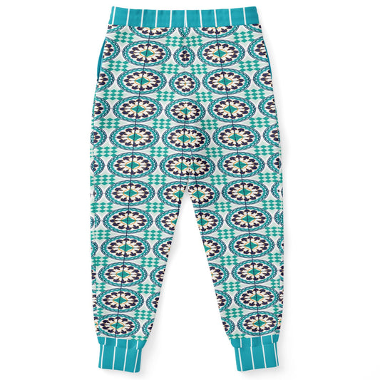 Olympia Heavenly Blue Tavira Tile Eco-Poly Unisex Joggers