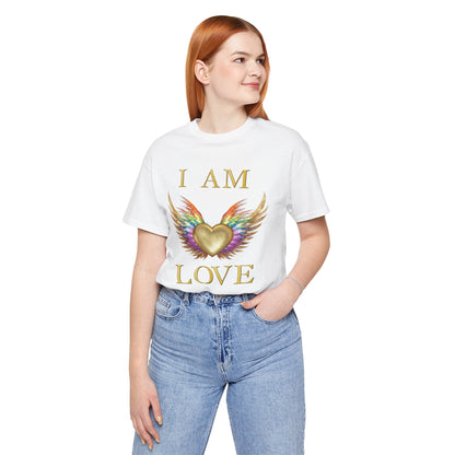 I am Love Angel Wings Short Sleeve Tee