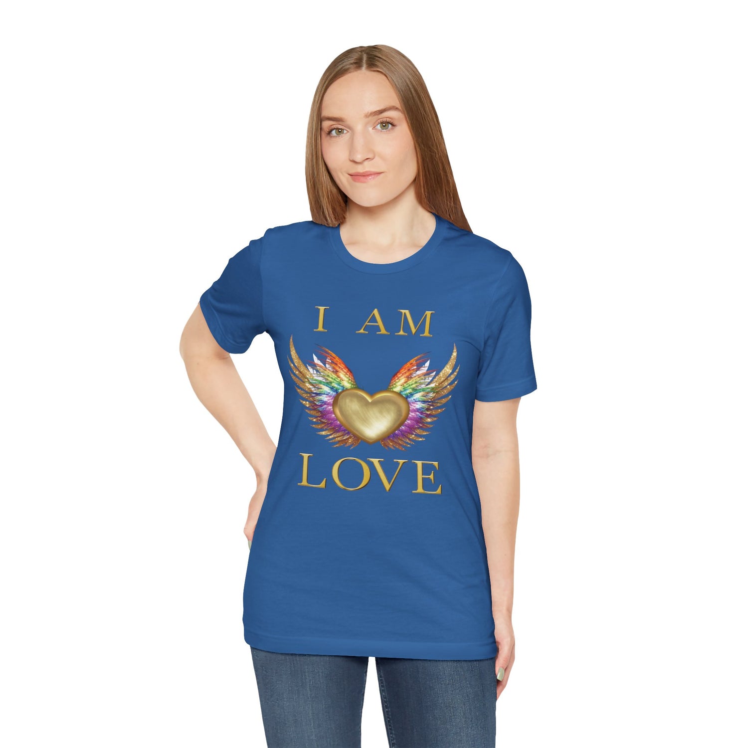 I am Love Angel Wings Short Sleeve Tee