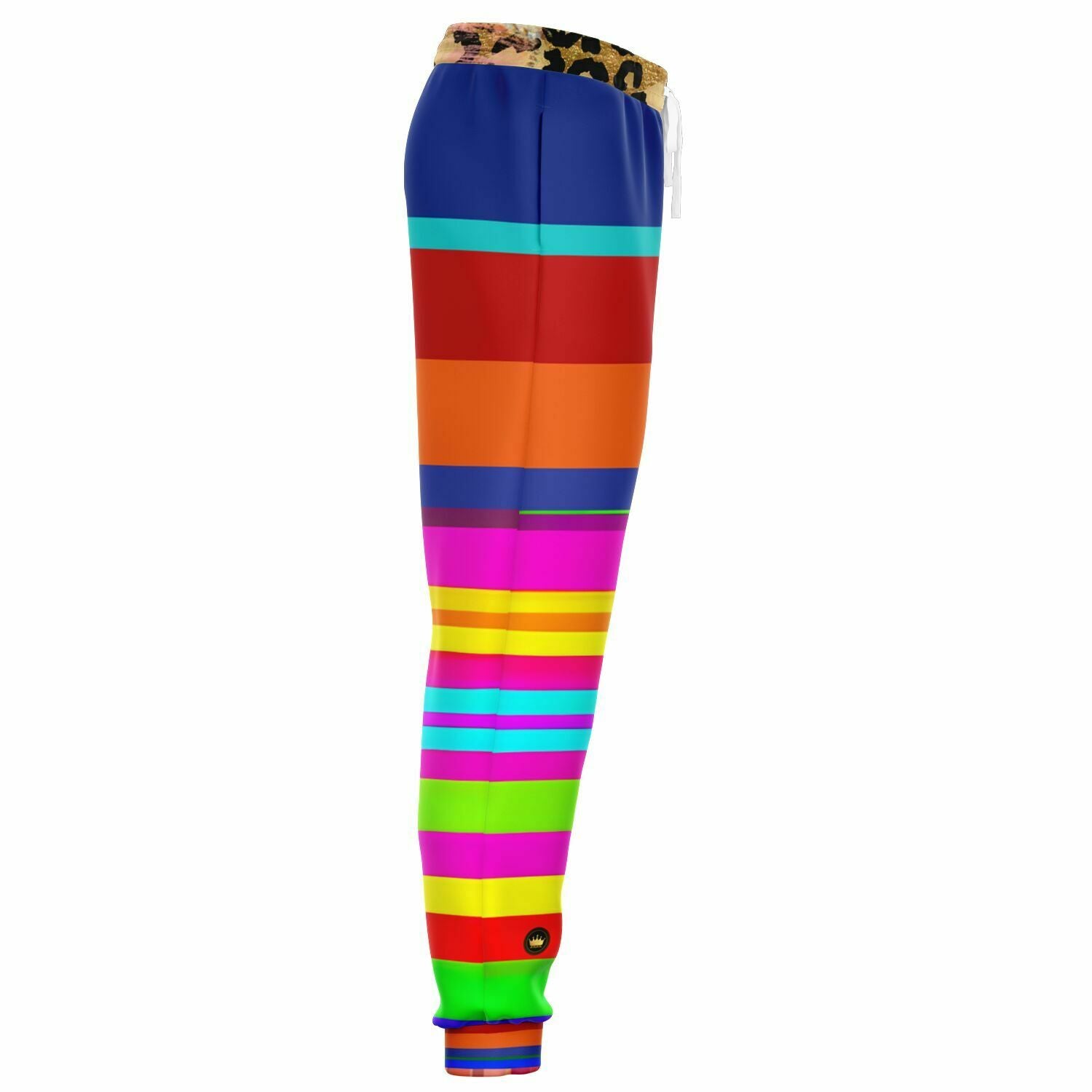 Joggers unisex Gaia Mother Earth Dayglo de poliéster ecológico a rayas 