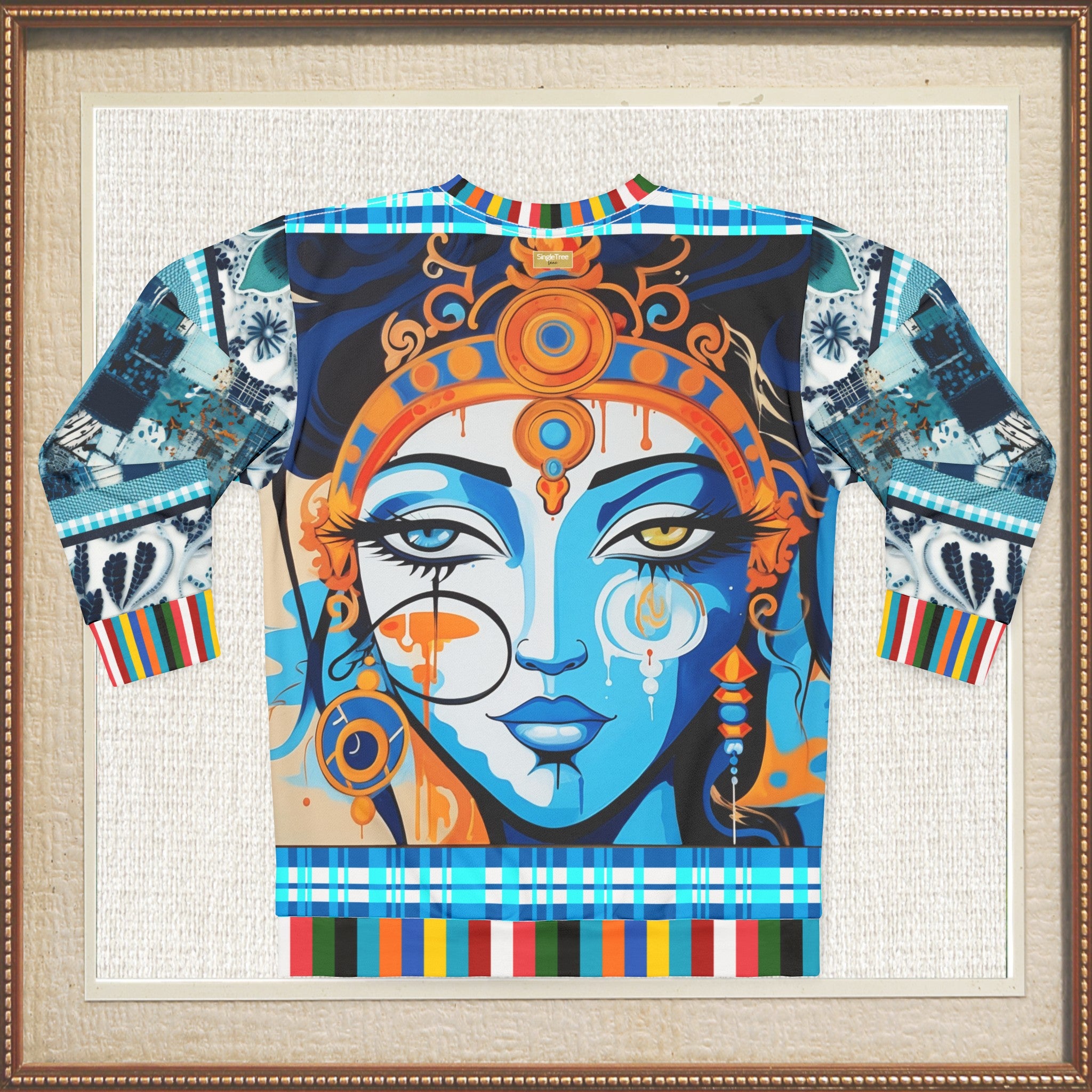 Blue Laxshmi Indian Devi Unisex Sweatshirt (Gold Label)