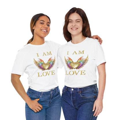 I am Love Angel Wings Short Sleeve Tee