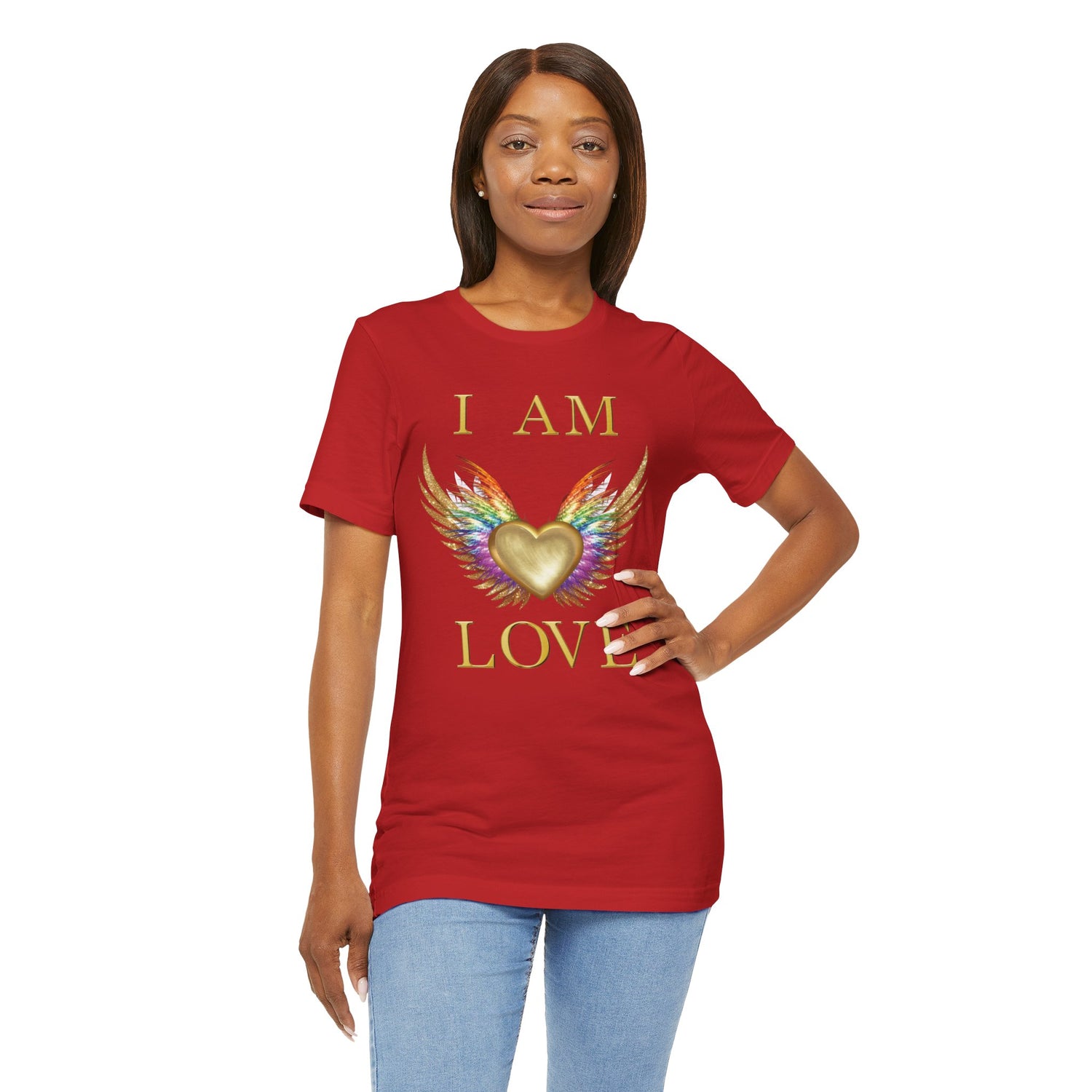 I am Love Angel Wings Short Sleeve Tee