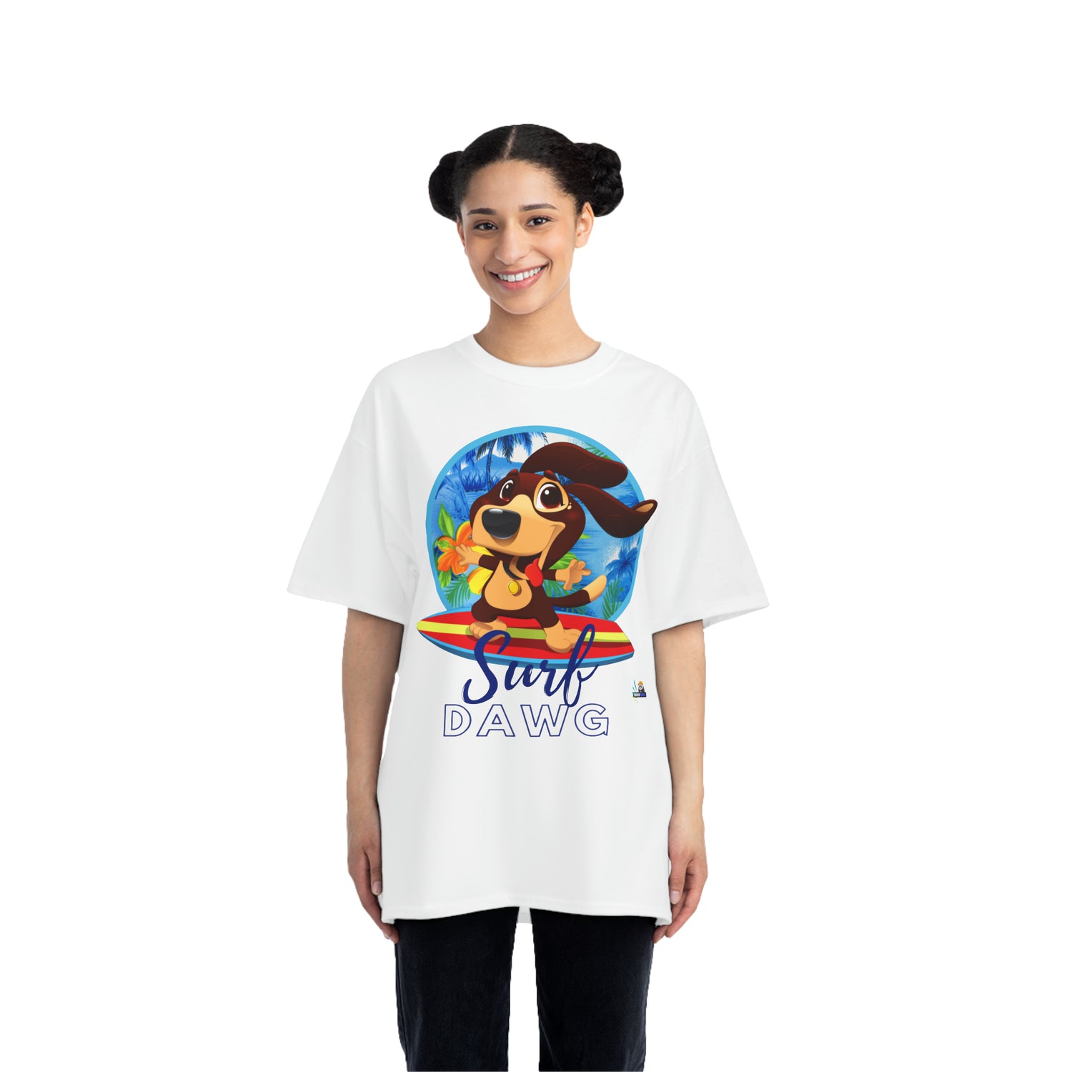 Camiseta pesada estilo hawaiano Surf Dawg