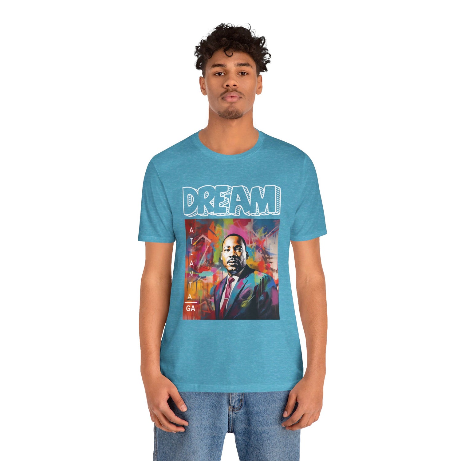 MLK Jr Dream Graffiti Art Unisex Short Sleeve Tee