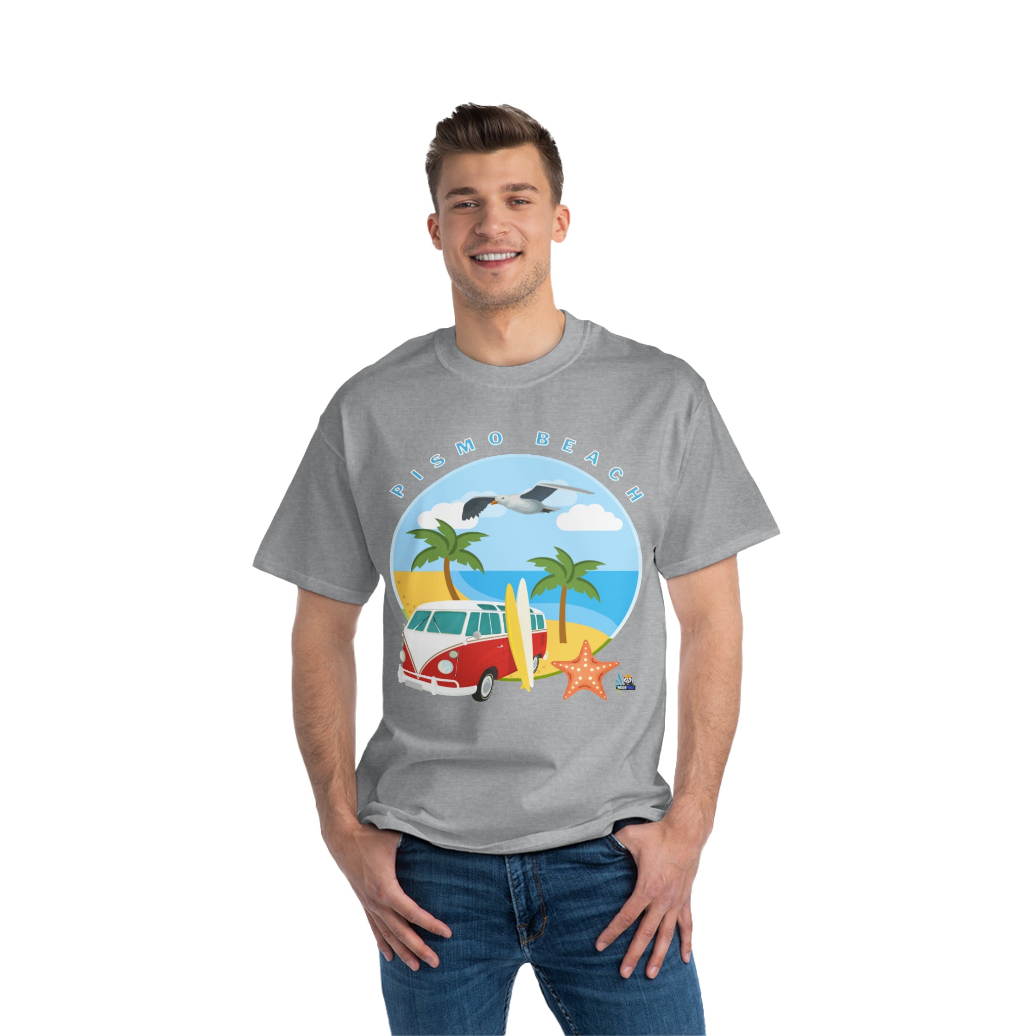 Surf Pismo Beach California Unisex Heavyweight Tee