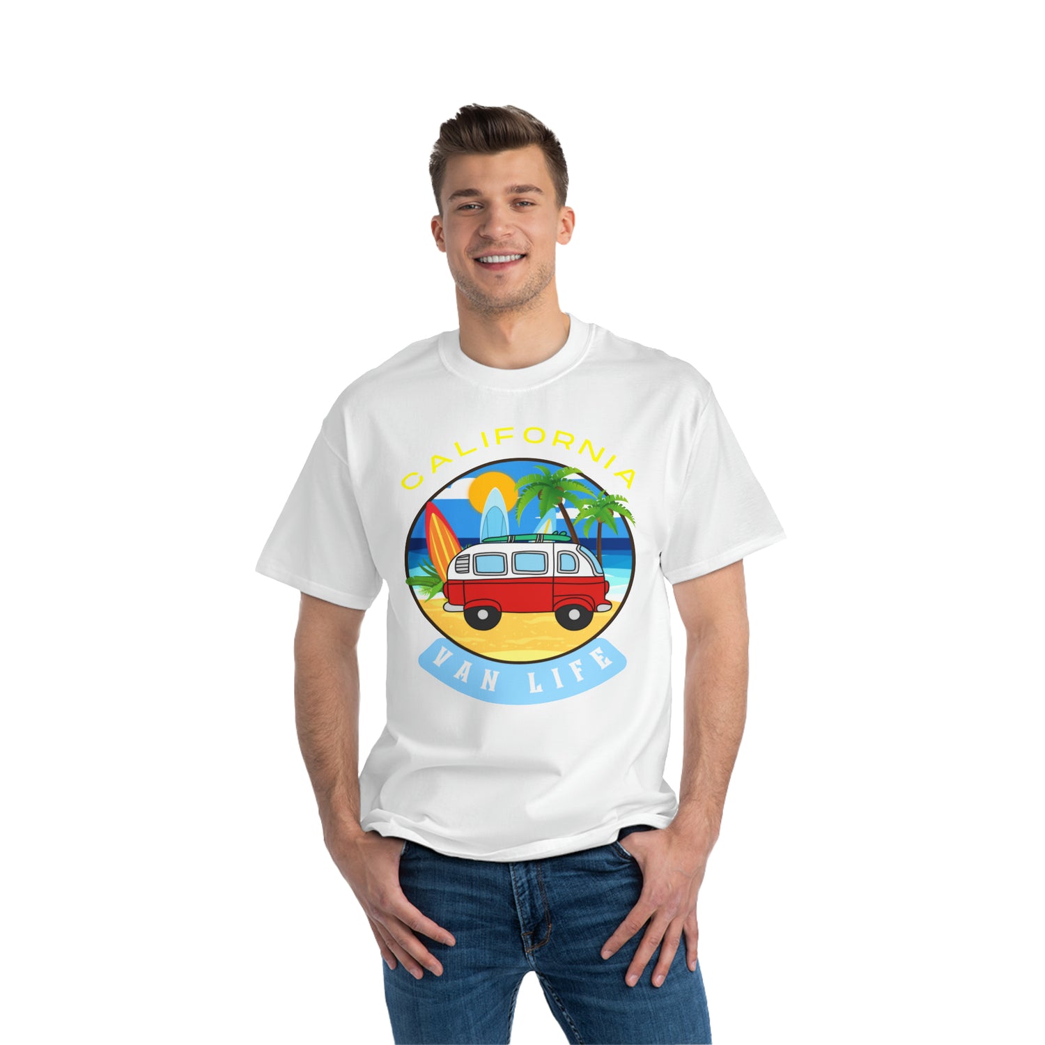 Camiseta de peso pesado Van Life California