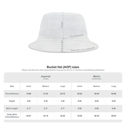 Martian Marble Swirl Abstract Print Vibrant Bucket Hat