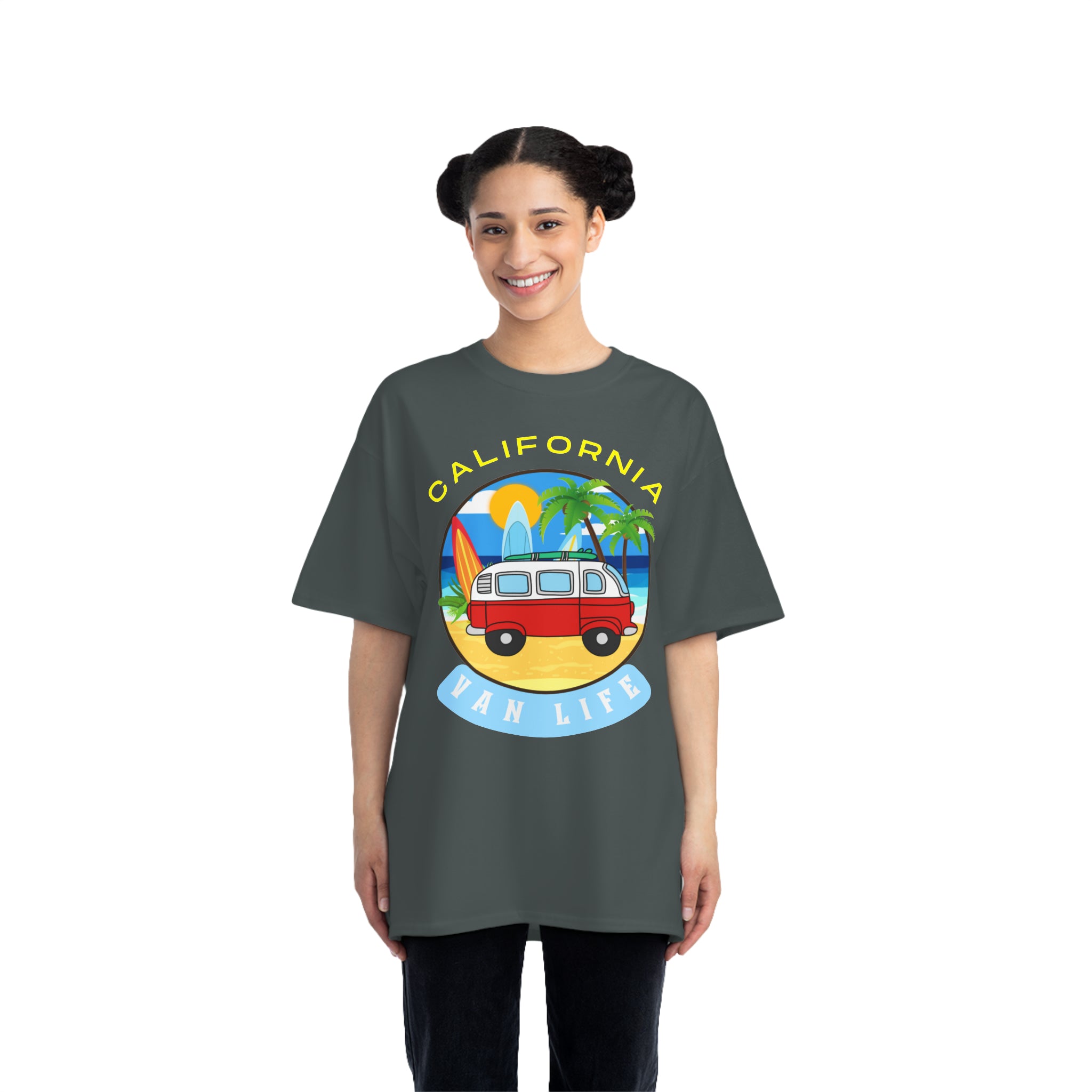 Camiseta de peso pesado Van Life California