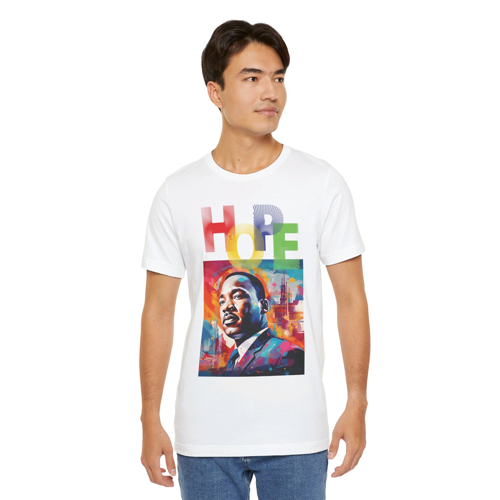 MLK Jr Hope Graffiti Art Unisex Short Sleeve Tee