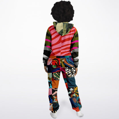 Wowzer Mono unisex de poliéster ecológico con patchwork y estampado animal de Zowzer 