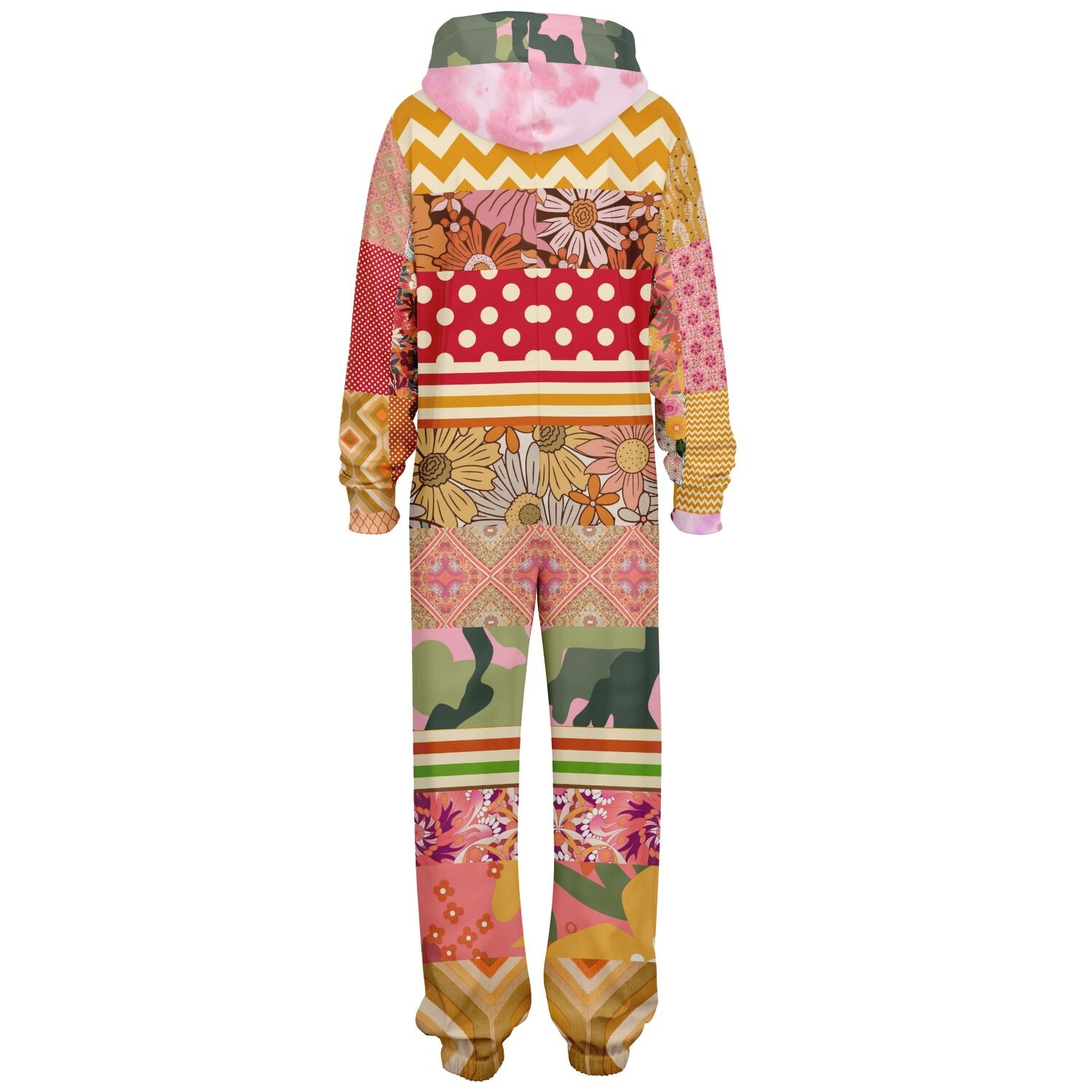 Mameluco polar unisex con patchwork floral de Yogananda