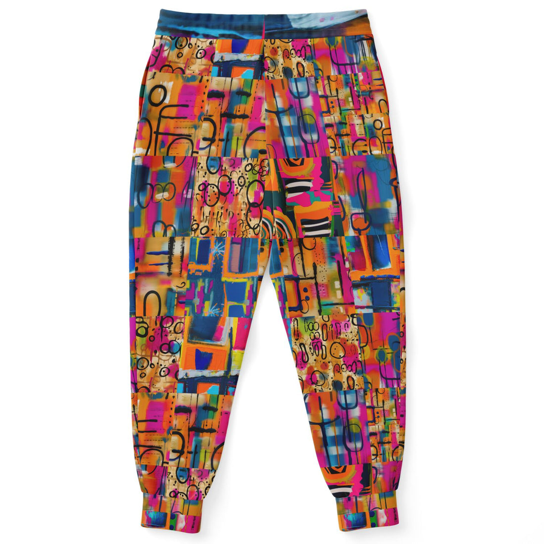 You Got Me - Joggers unisex de poliéster ecológico con grafiti de leopardo abstracto 