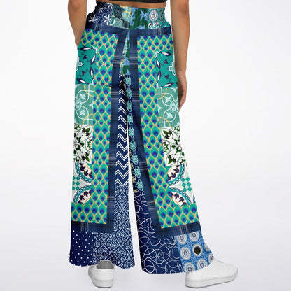 Mykonos Floral Tile Eco-Poly Wide Leg Pants