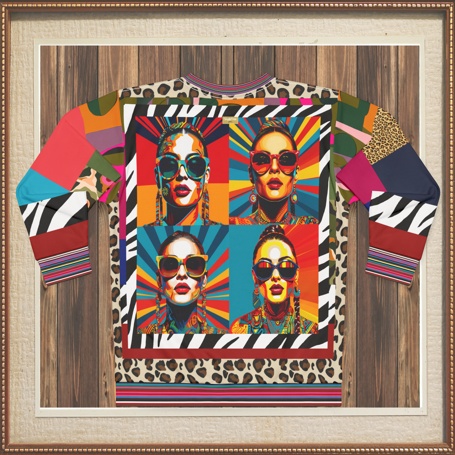 70s Rainbow Starburst Pop Star Colorblock Unisex Sweatshirt (Gold Label)