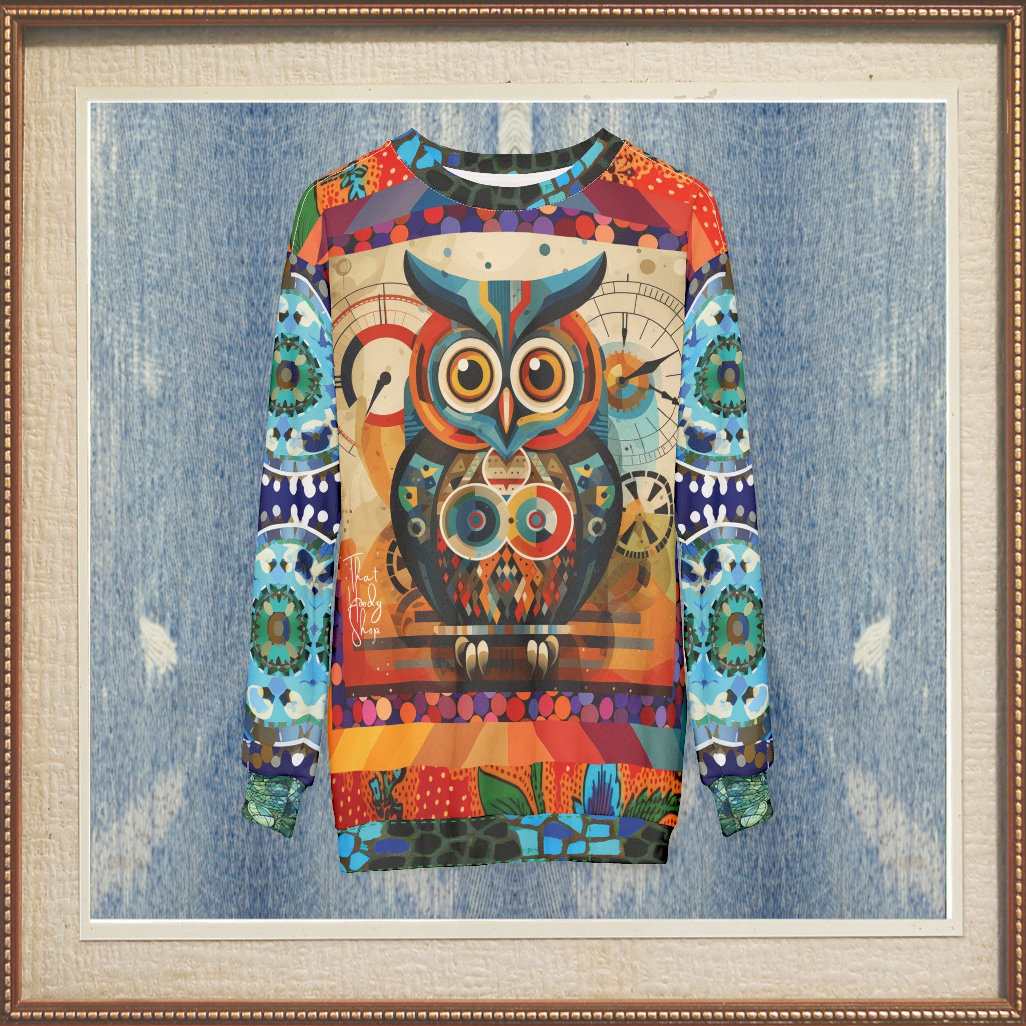 The Owls Have IT Steampunk Design Unisex Sweatshirt (Gold Label)