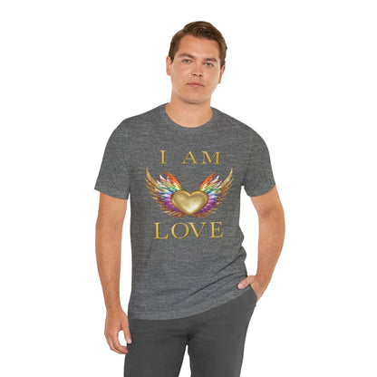 I am Love Angel Wings Short Sleeve Tee