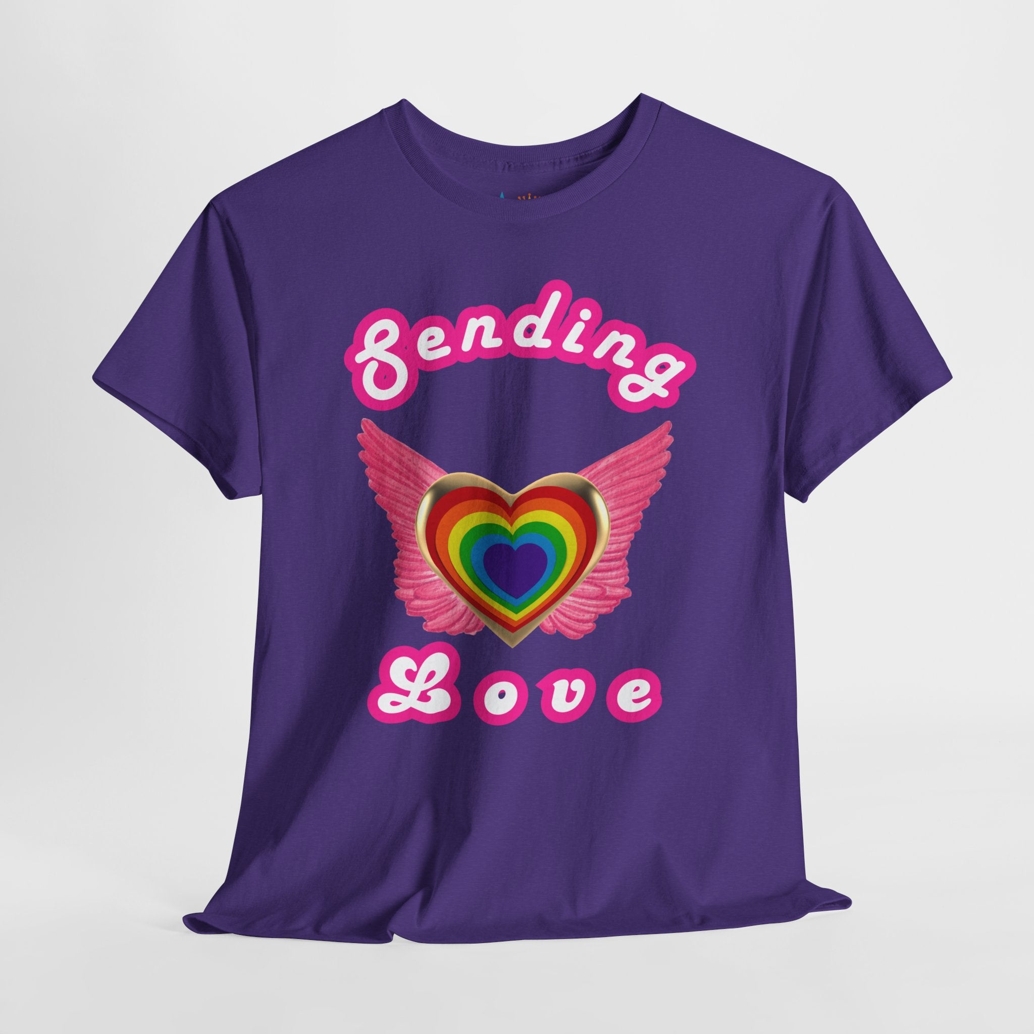 Sending Love Inspirational Heavyweight Unisex Tee