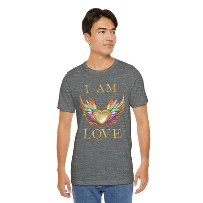 I am Love Angel Wings Short Sleeve Tee