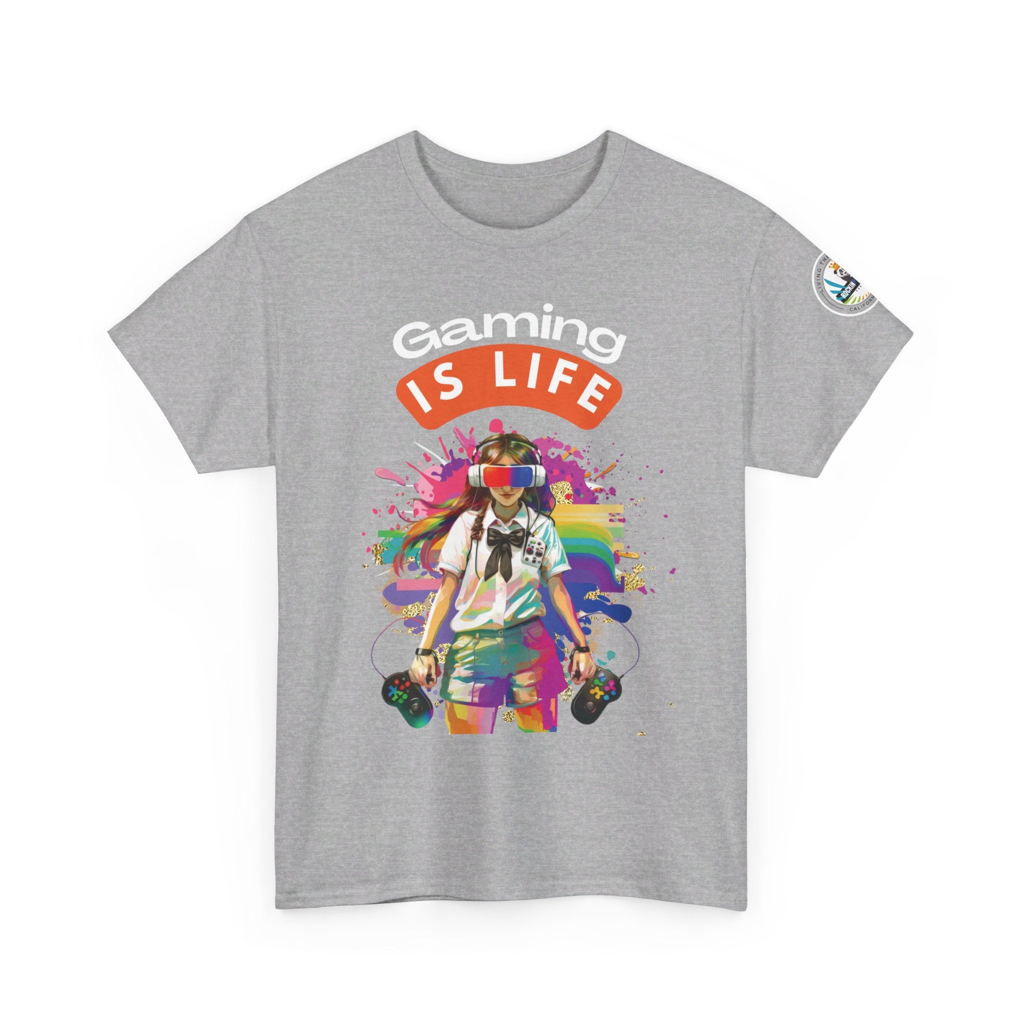 Gaming is Life - Girl Gamer Unisex Heavy Cotton Tee