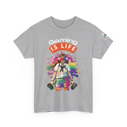 Gaming is Life - Girl Gamer Unisex Heavy Cotton Tee