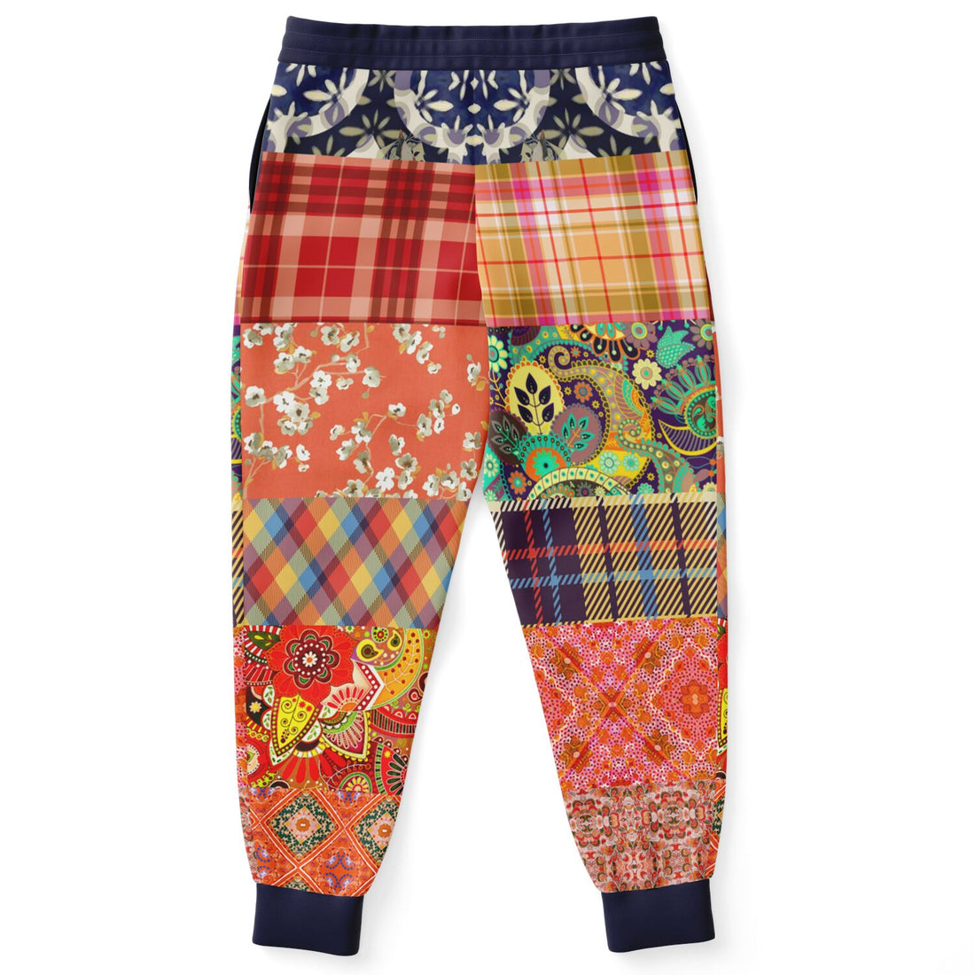 Joggers unisex Guan Yin Compassion Patchwork Eco-Poly 