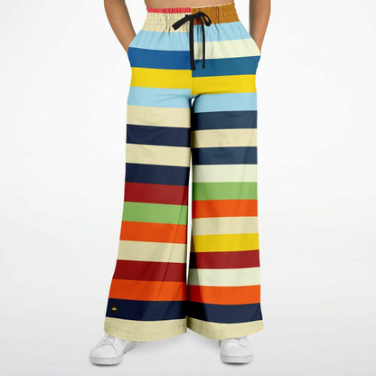 Vasona Rugby Stripe Eco-Poly Wide Leg Pants