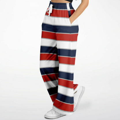 Liberty Rugby Stripes Eco-Poly Wide Leg Pants