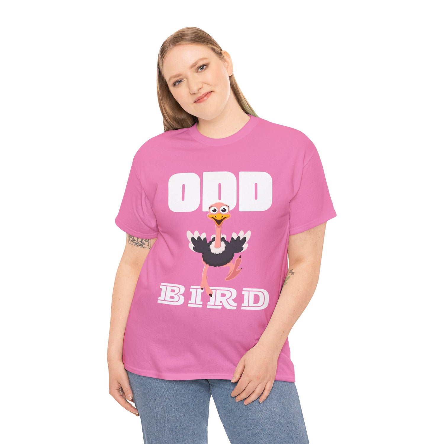 Plain Odd Bird Ostrich Heavyweight Unisex Tee