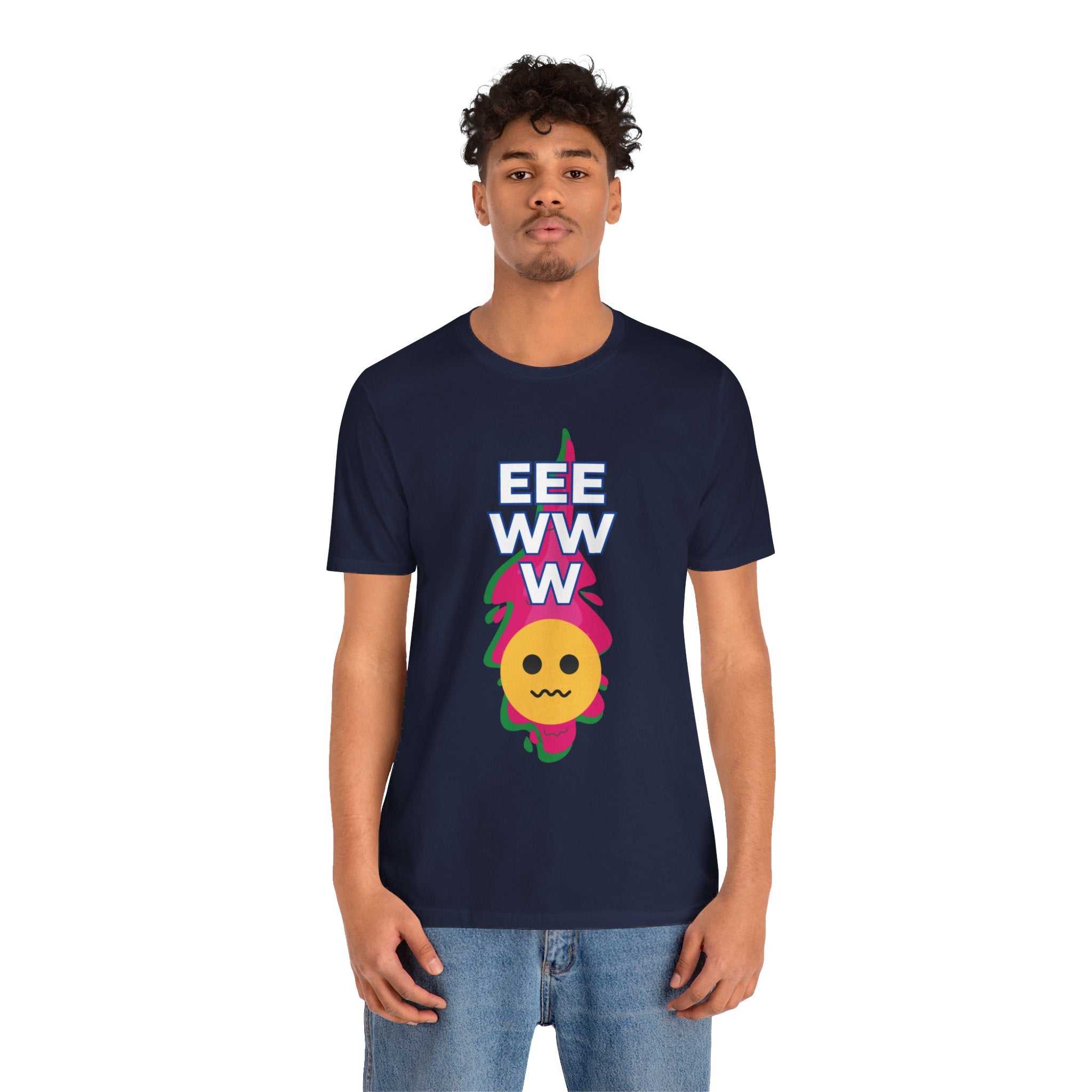 Eeewww Yuck Face Emoji Unisex Short Sleeve Tee