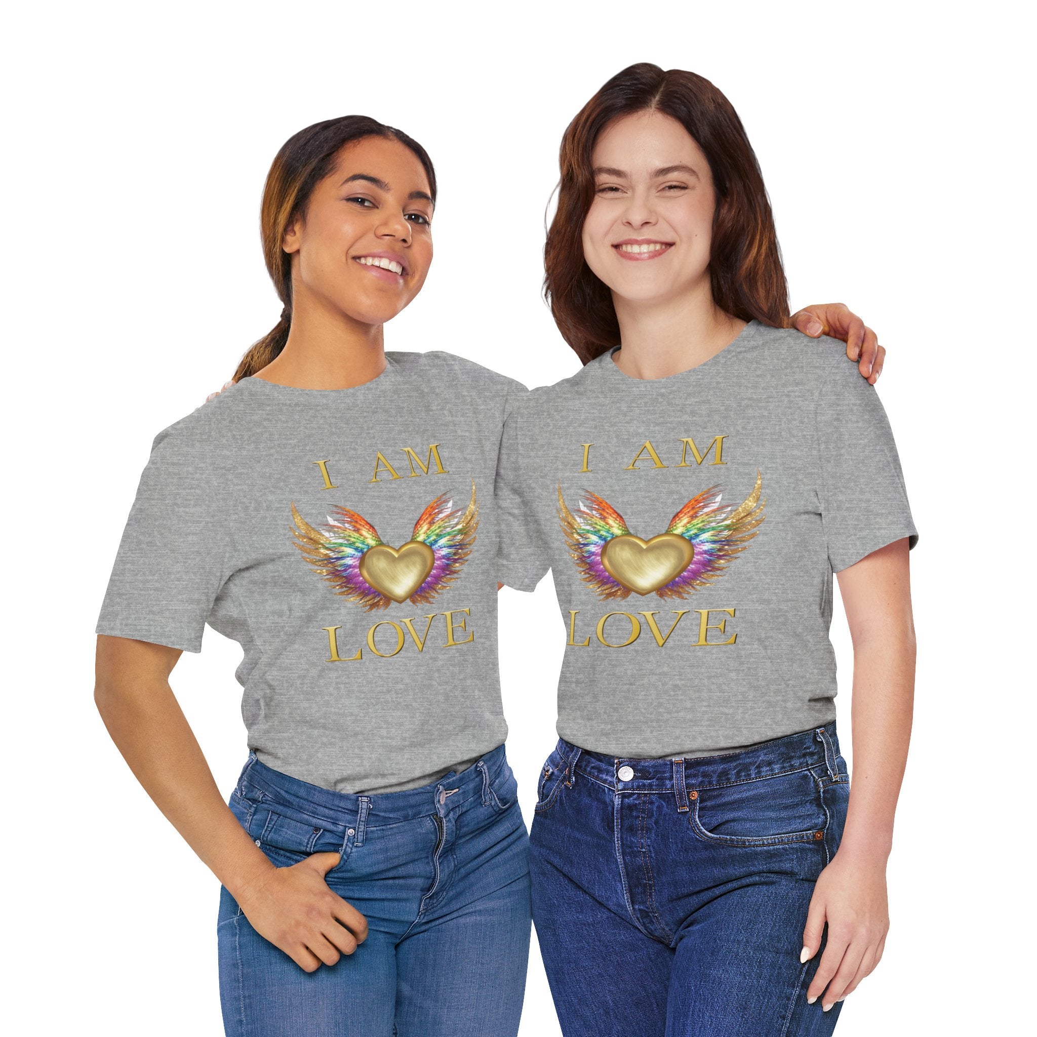 I am Love Angel Wings Short Sleeve Tee