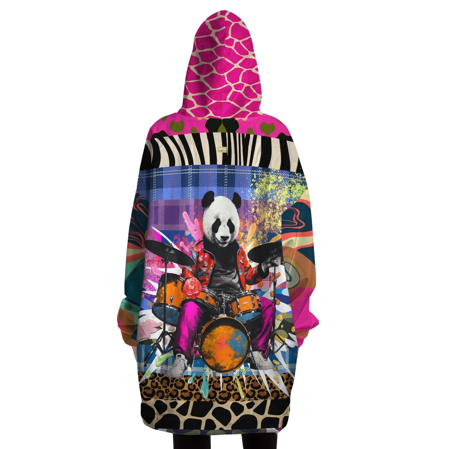 RPT Rockin Panda Animal Print Camo Snuggie Jersey (talla única) 