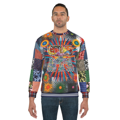 Color Revolution Denim Patchwork Unisex Sweatshirt (Gold Label)