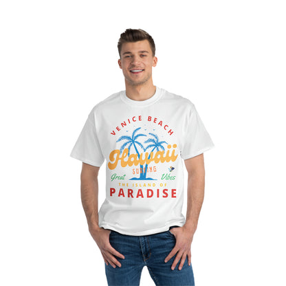 Waikiki Hawaii Surfing Unisex Heavyweight Tee