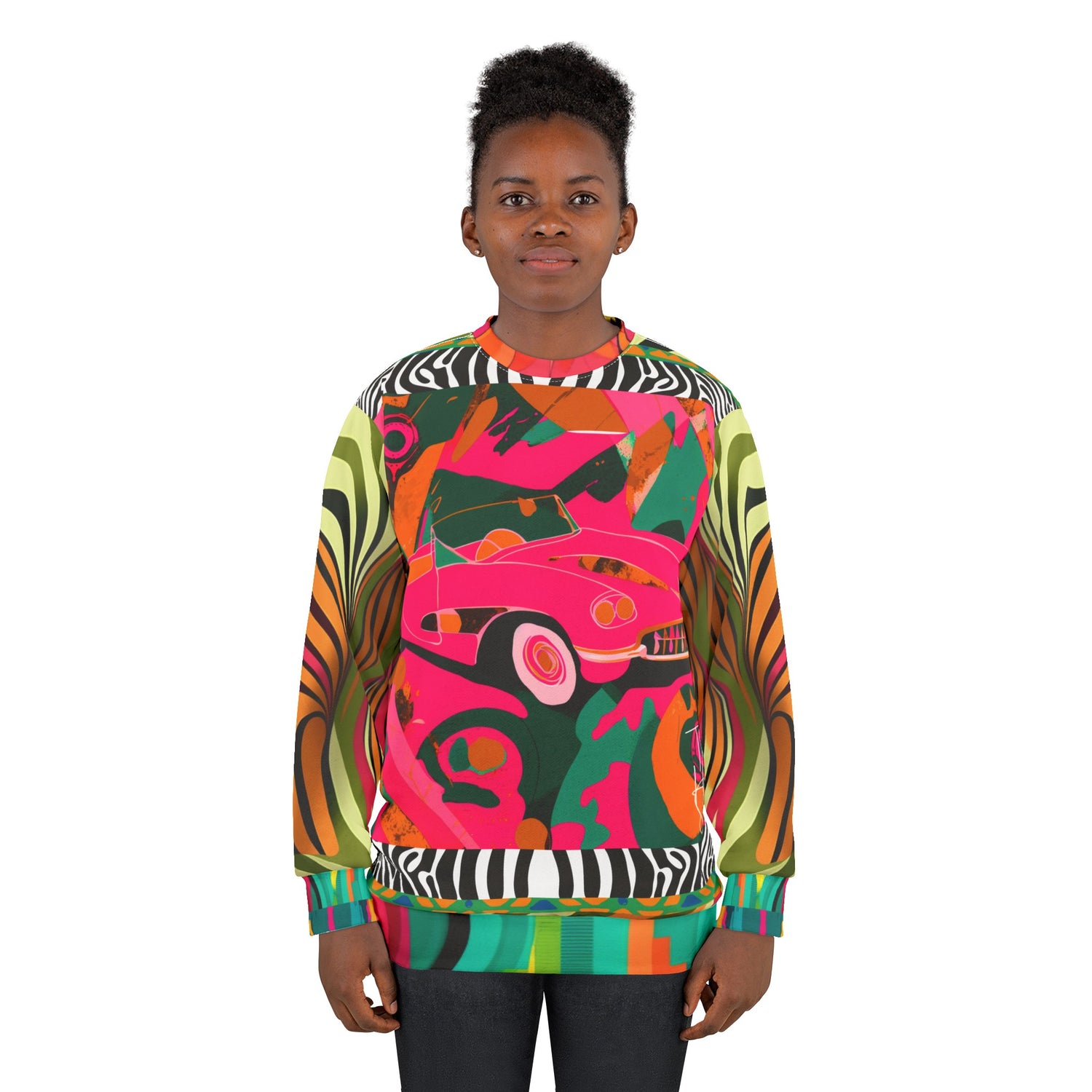 Little Pink Convertible Pop Art Unisex Sweatshirt (Gold Label)