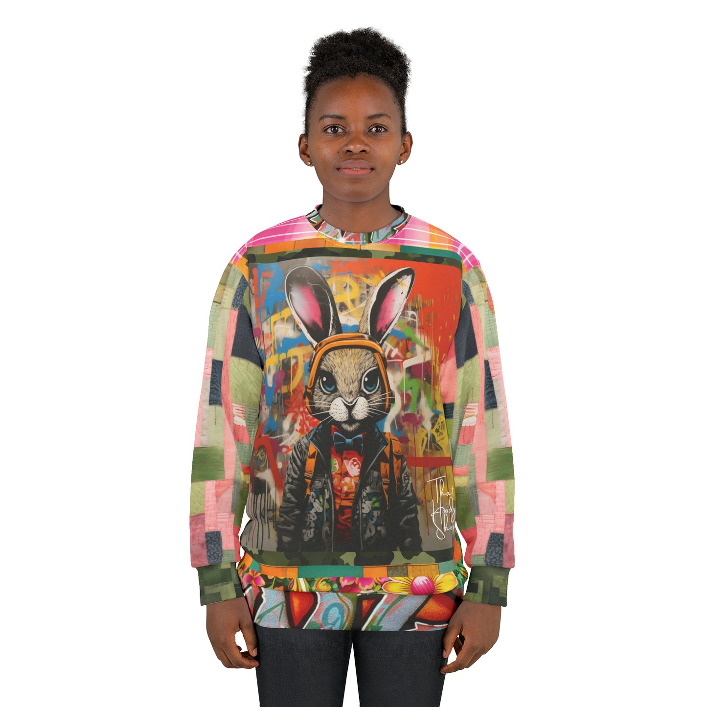 Jack Rabbit Series - HipHop Edition Patchwork Print Unisex Sweatshirt