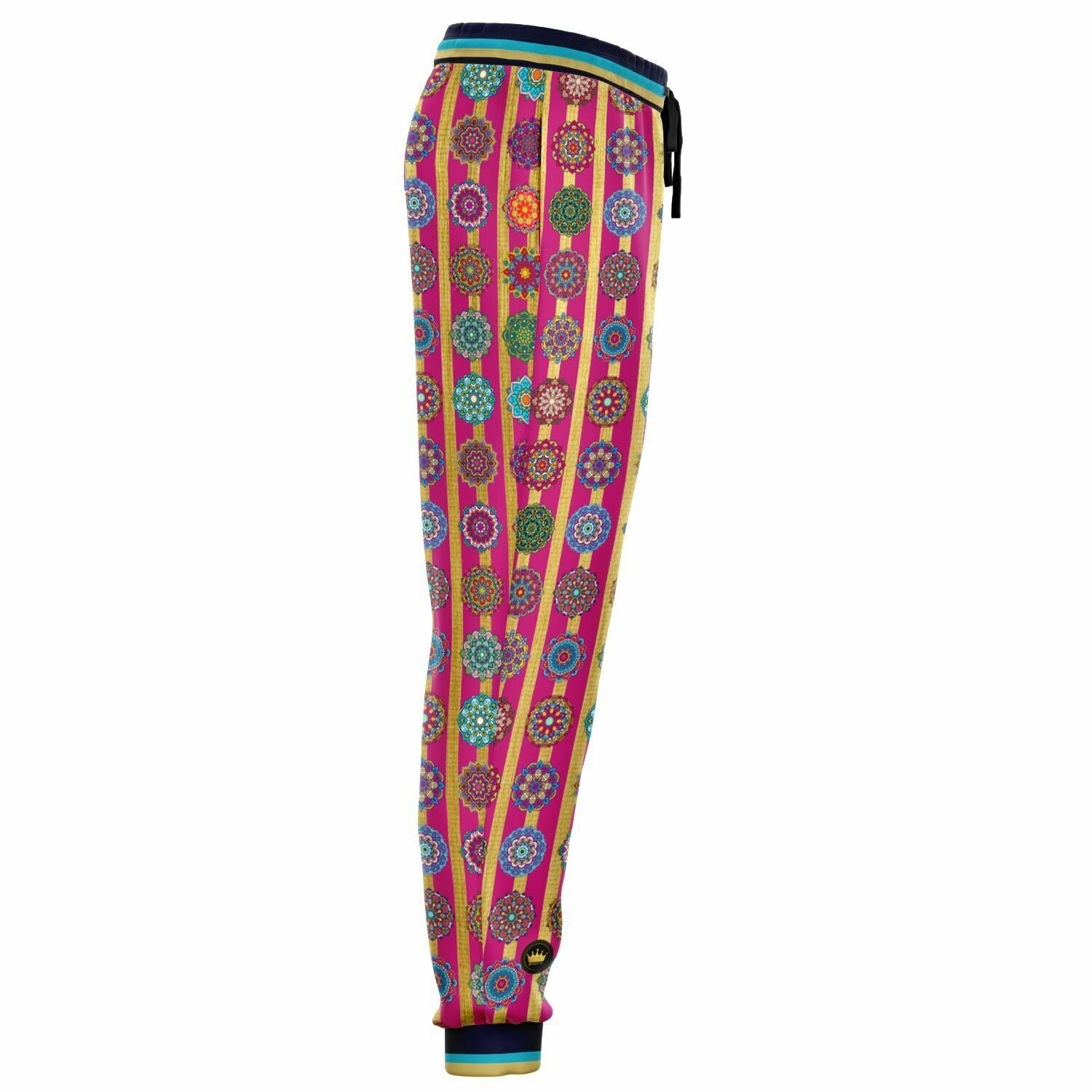 Joggers unisex de poliéster ecológico con rayas Mandala de Gypsy Spirit 