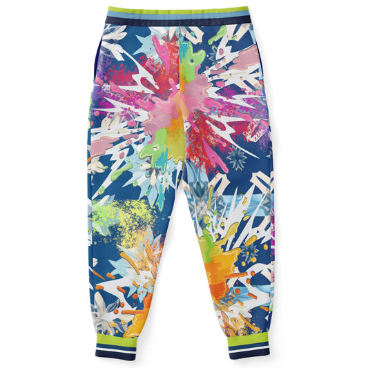 Rainbow Splatter Ice Eco-Poly Unisex Joggers