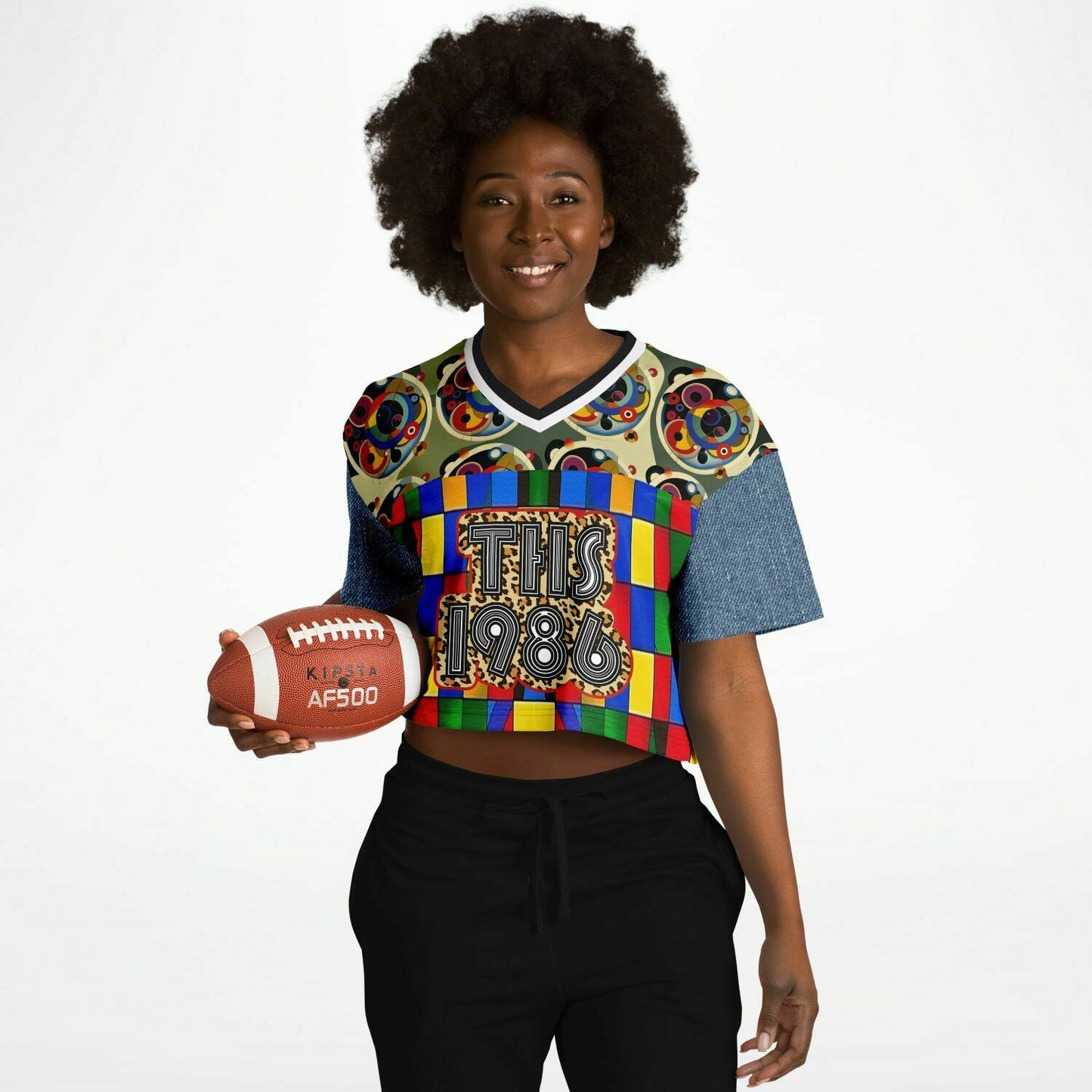 Picasso Primary Geometric THS 1986 Eco-Poly Crop Jersey