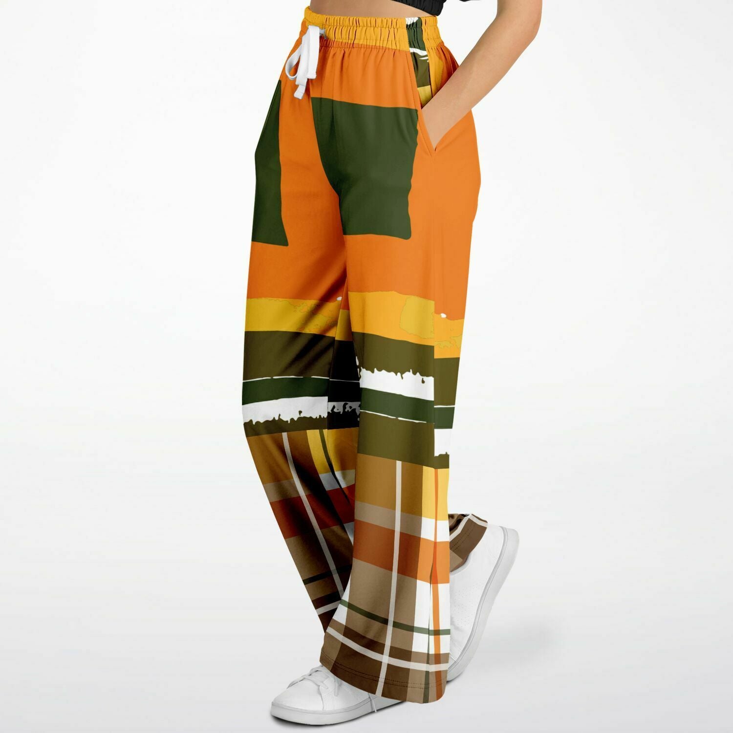 Seville Retro 70s Plaid Wide Leg Pants